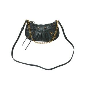 BALENCIAGA Lucagol Satchel Shoulder Bag Calfskin